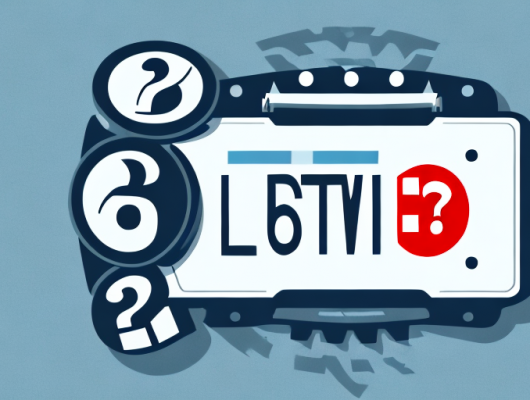 A german short-term license plate on a car