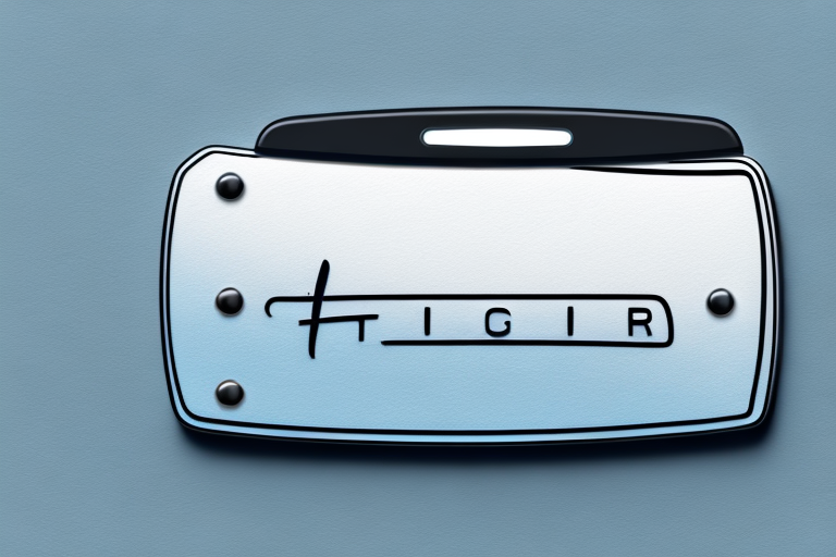 A magnetic license plate holder attached to the back of a car
