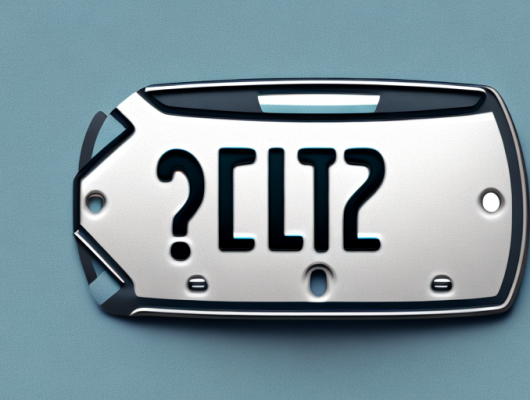 A klett license plate holder attached to a car