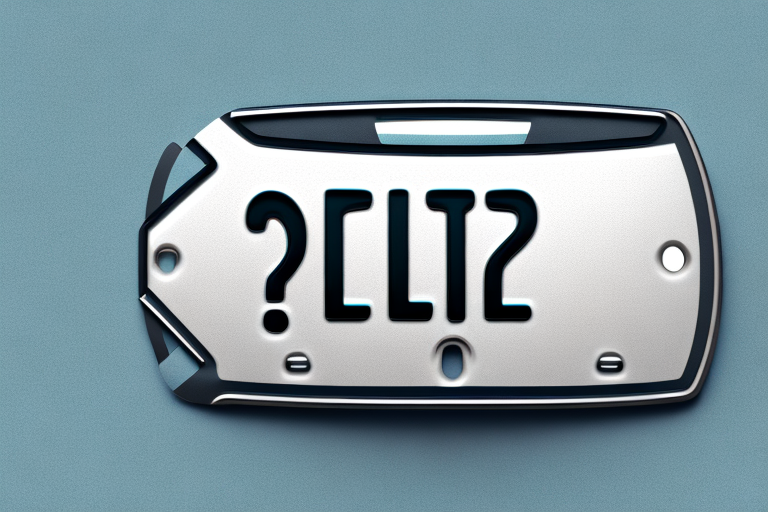 A klett license plate holder attached to a car