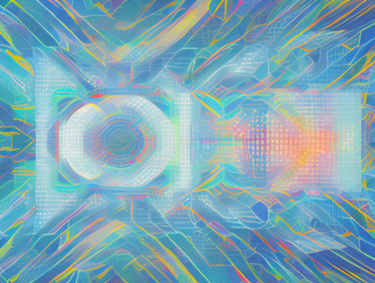 A blurry image gradually becoming clear and sharp