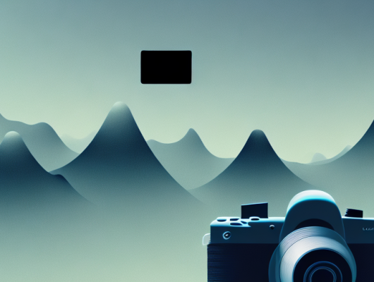 A camera focused on a landscape