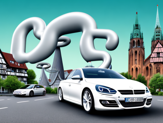 A german car with a license plate marked 'so'