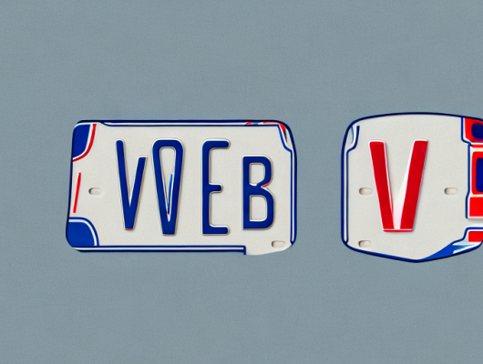 Two different car license plates