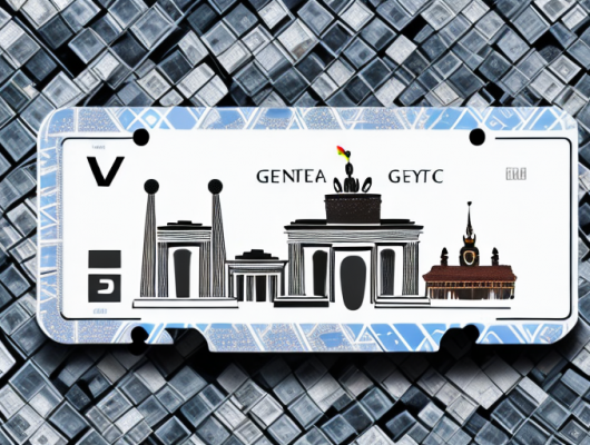 A german car license plate with the vs code