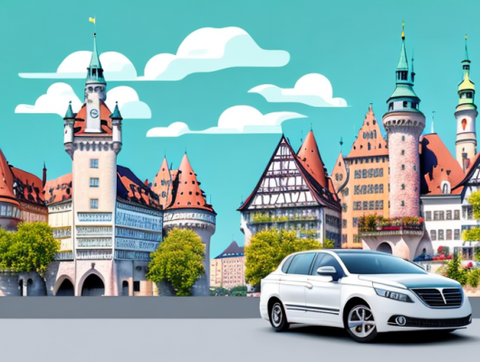 A car with a license plate