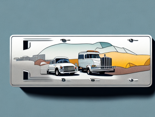 A license plate trailer with various types of license plates