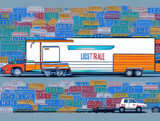 A trailer with a visible license plate