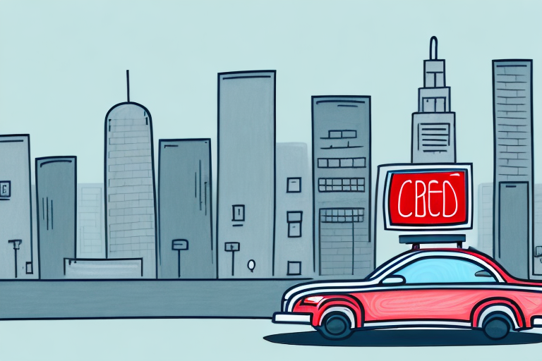 A car with a red license plate parked in a quiet