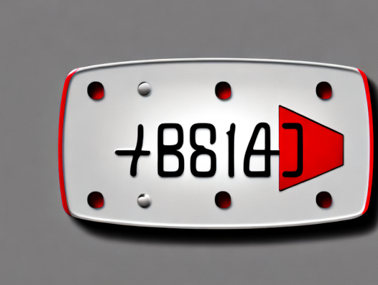 A german license plate with red font