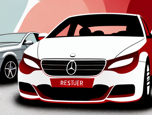 A german car with red number plates