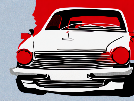 A red license plate on a car parked on a german street