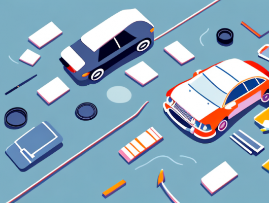 A car with license plates being swapped