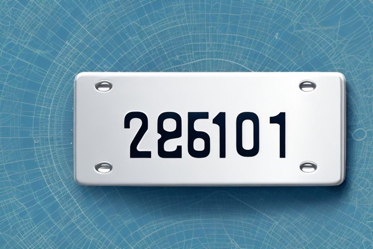 A car license plate with a blurred out number