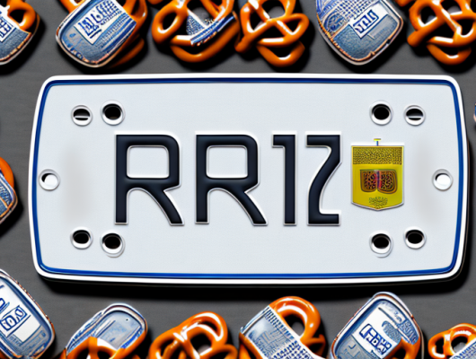 A german car license plate tagged with the initials 'wb'