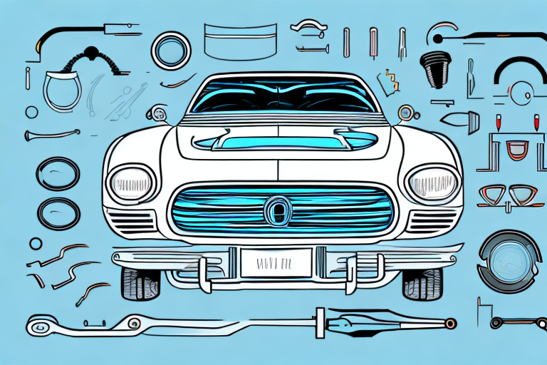 A car with its headlights open