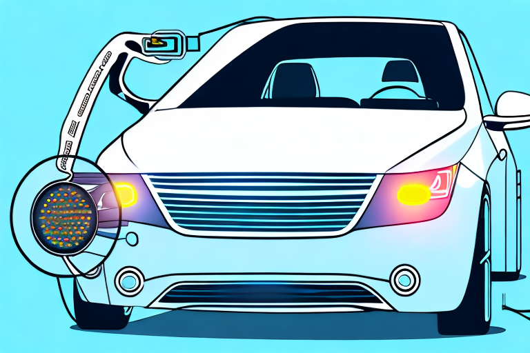 An led headlight being installed into a car