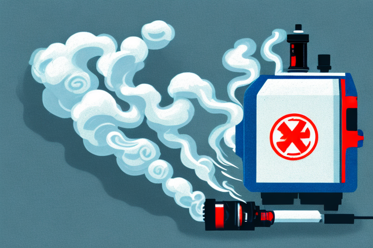 A diesel injector with smoke coming out of it