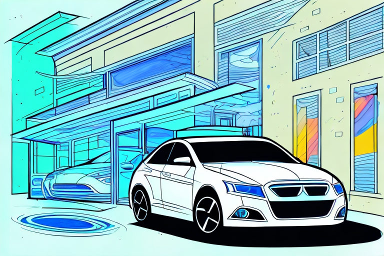 A car with tinted windows parked in a sunny location