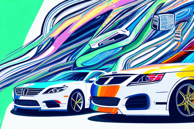 A variety of customized cars with unique