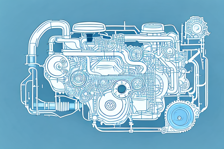 A car engine with an open air filter