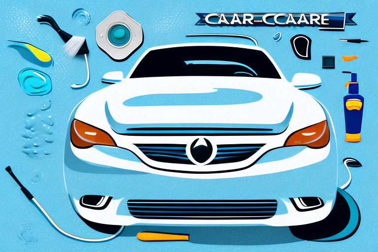 Various car care products like wax
