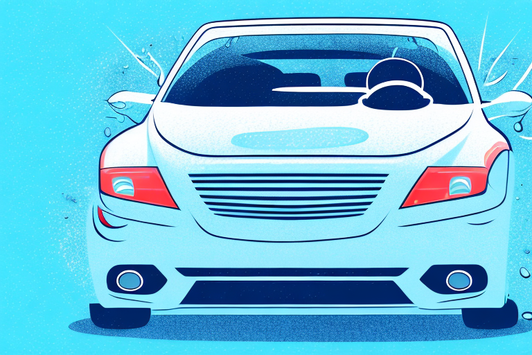 A car with a gleaming