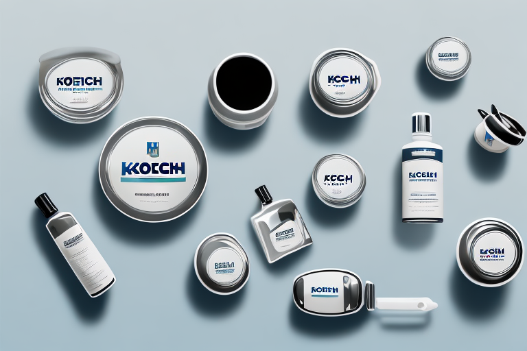 A collection of koch chemie ceramic products arranged neatly on a kitchen countertop