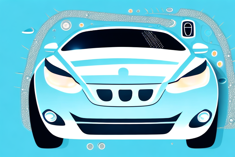 A car with a focus on its headlights