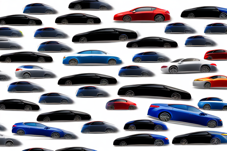 A variety of brand new cars with eu license plates