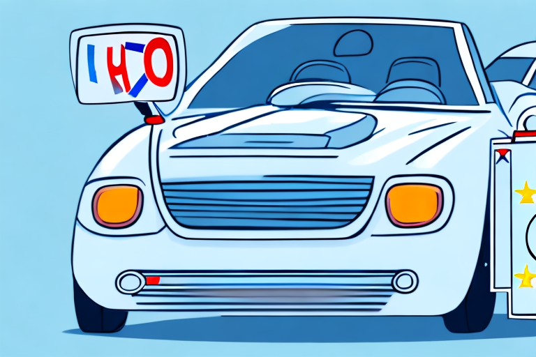 A brand-new car with eu license plates