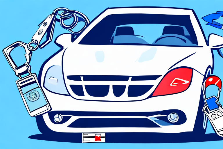 A brand new car with a european union flag design