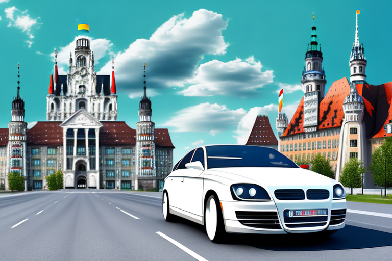 A car being transported into bayern