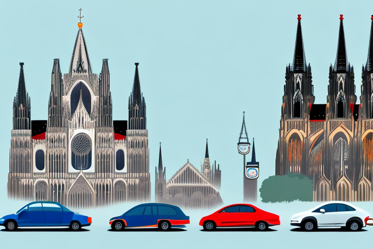 Several diverse european vehicles