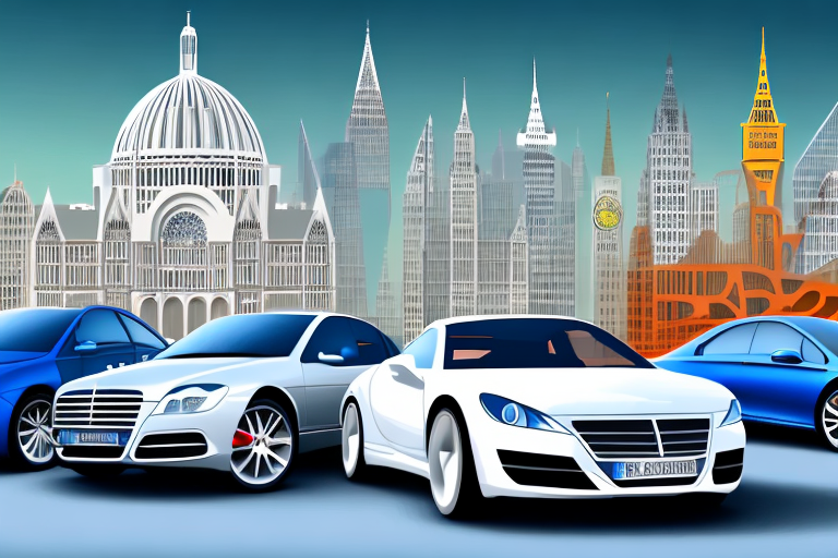 Several high-end european cars from different brands