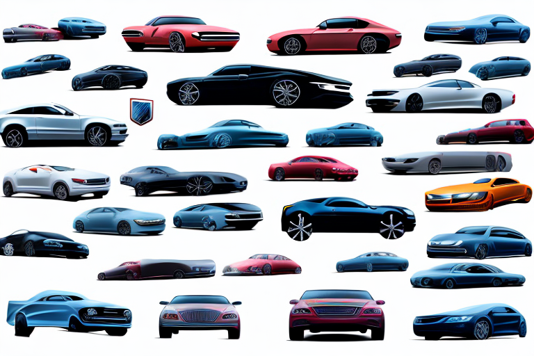 A variety of different types of cars