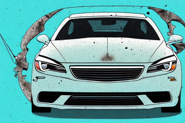 A new car in pristine condition on one side