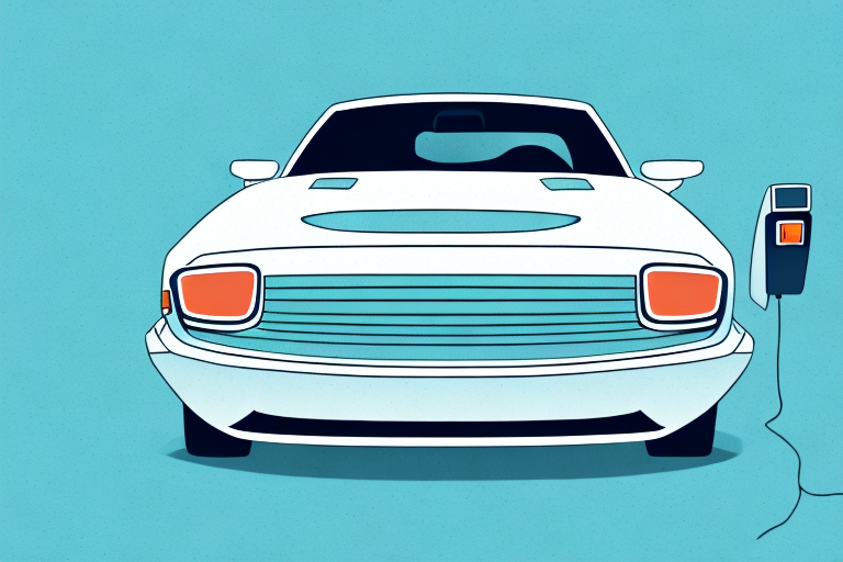 A used car with a visible percentage meter decreasing over time