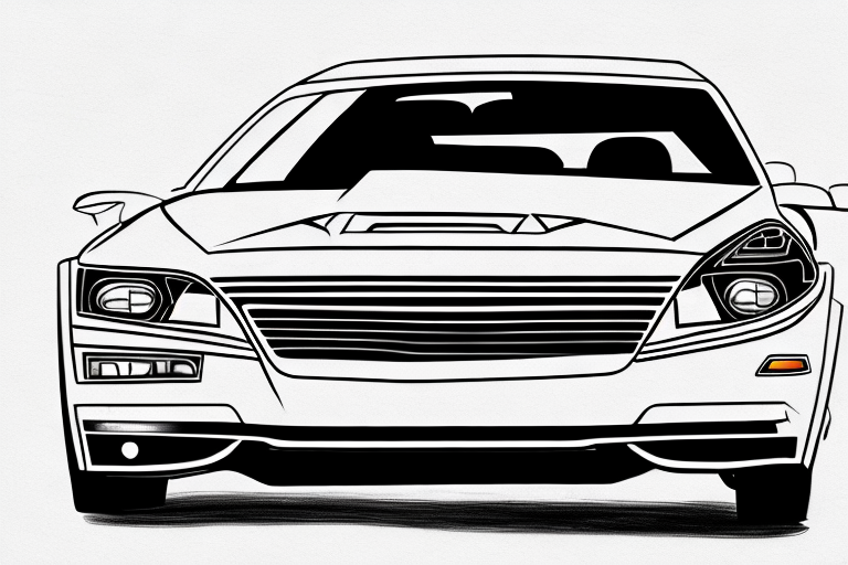 A car with different parts highlighted