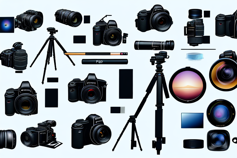 A camera on a tripod