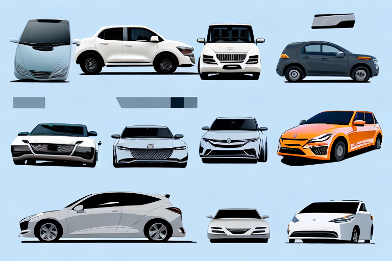 Several popular compact cars from different angles