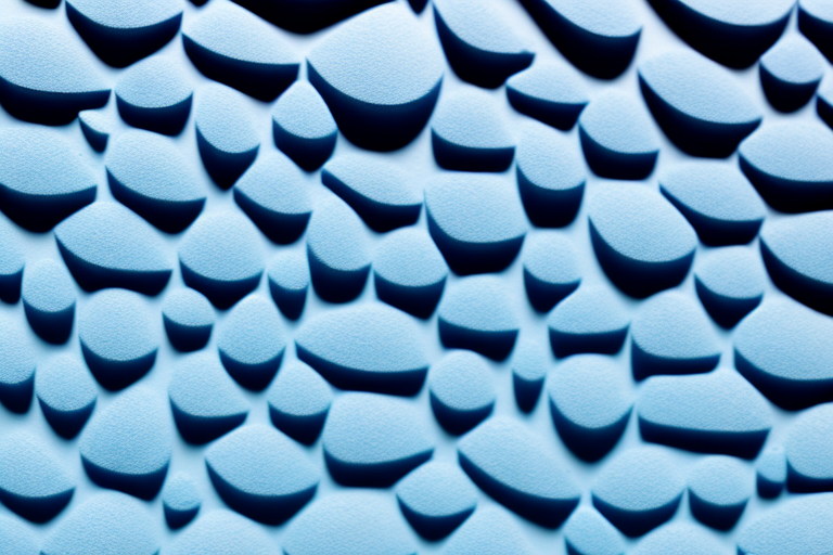 Various shades of blue car paint samples