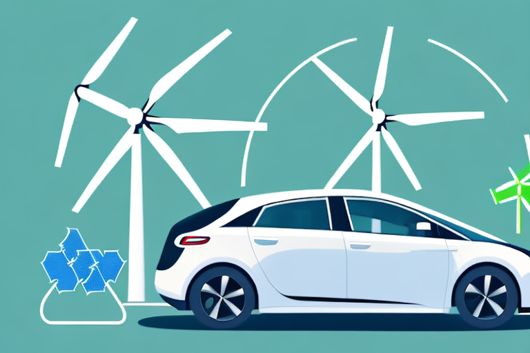 A used electric car in a dealership lot