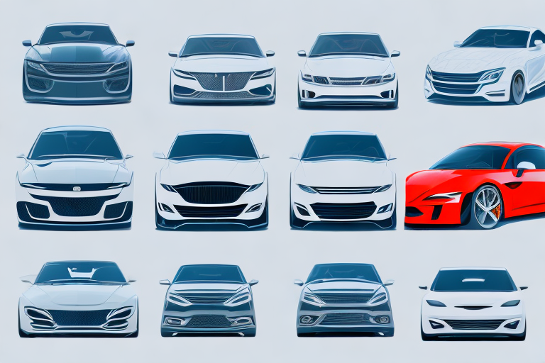 A variety of compact cars in different shapes and colors