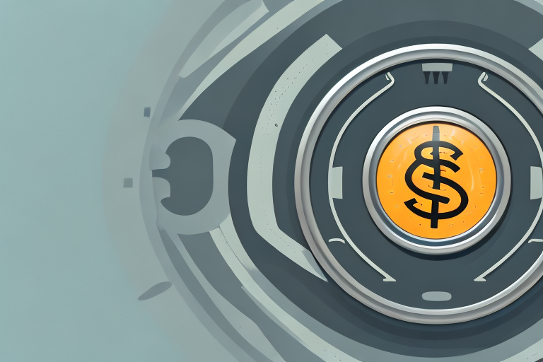 A car with a fuel gauge showing full