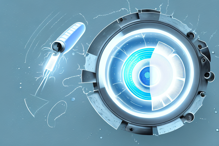 A car headlight with visible moisture inside