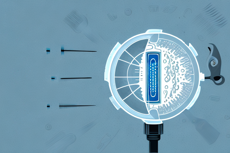 A car headlight with visible moisture inside