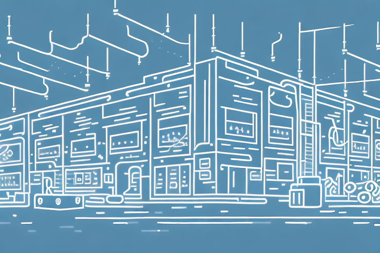 A factory with its lights going out