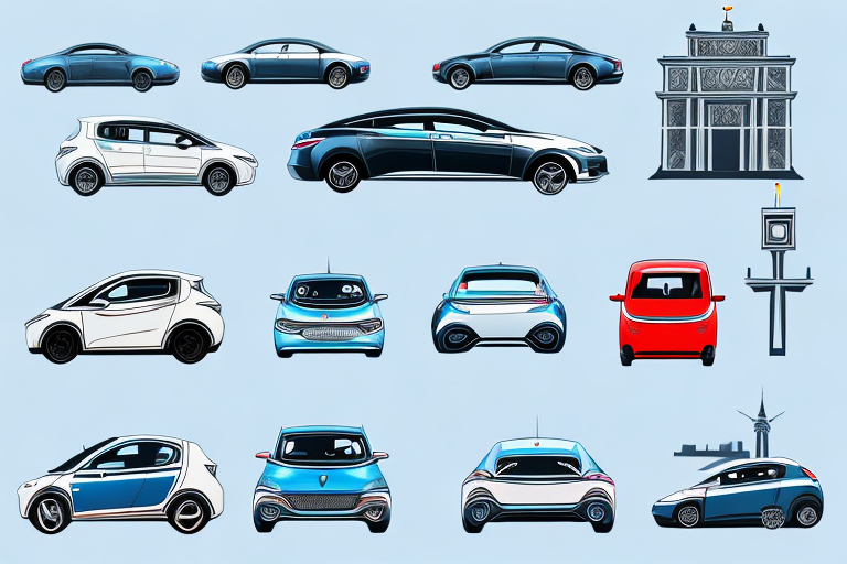 Various types of electric cars with german license plates