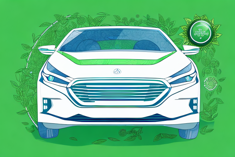 A hybrid car with visible start-stop system